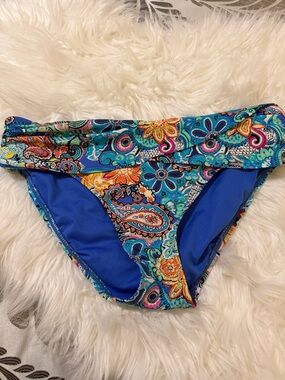 Bleu Rod Beattie Paisley Multicolor & Blue Bikini Bottom